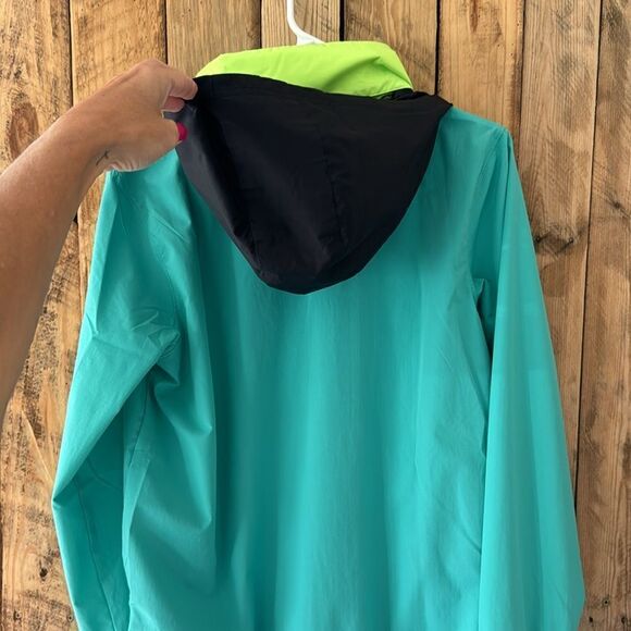 Under Armour Womens Off-Pitch Anorak 2.0 Jacket Hoodie Turquoise Lime Green Sz M - Picture 10 of 15